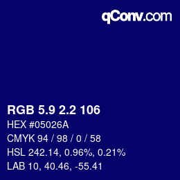 カラーコード: RGB 5.9 2.2 106 | qconv.com