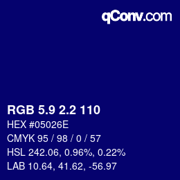 カラーコード: RGB 5.9 2.2 110 | qconv.com