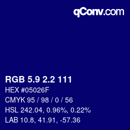 カラーコード: RGB 5.9 2.2 111 | qconv.com
