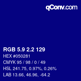 カラーコード: RGB 5.9 2.2 129 | qconv.com