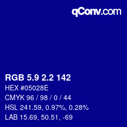 カラーコード: RGB 5.9 2.2 142 | qconv.com