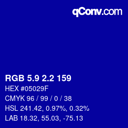カラーコード: RGB 5.9 2.2 159 | qconv.com