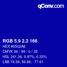 カラーコード: RGB 5.9 2.2 166 | qconv.com