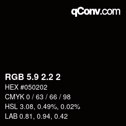 Color code: RGB 5.9 2.2 2 | qconv.com
