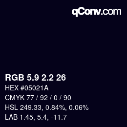 Color code: RGB 5.9 2.2 26 | qconv.com