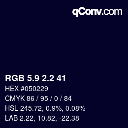 Color code: RGB 5.9 2.2 41 | qconv.com