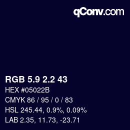 Color code: RGB 5.9 2.2 43 | qconv.com