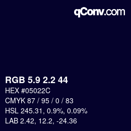 Color code: RGB 5.9 2.2 44 | qconv.com