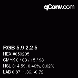 Color code: RGB 5.9 2.2 5 | qconv.com