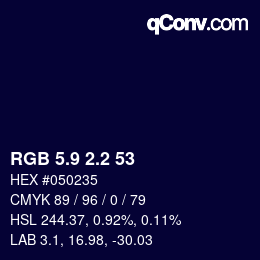 カラーコード: RGB 5.9 2.2 53 | qconv.com