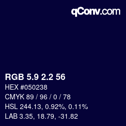 Color code: RGB 5.9 2.2 56 | qconv.com