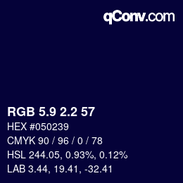 Color code: RGB 5.9 2.2 57 | qconv.com