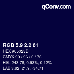 Color code: RGB 5.9 2.2 61 | qconv.com
