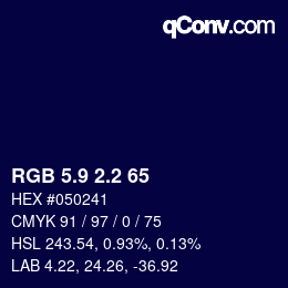 カラーコード: RGB 5.9 2.2 65 | qconv.com
