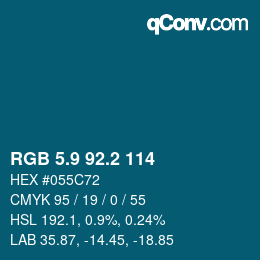 Color code: RGB 5.9 92.2 114 | qconv.com