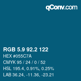 Color code: RGB 5.9 92.2 122 | qconv.com