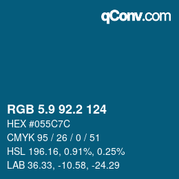 Color code: RGB 5.9 92.2 124 | qconv.com