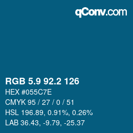 Color code: RGB 5.9 92.2 126 | qconv.com