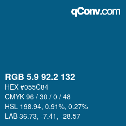 Color code: RGB 5.9 92.2 132 | qconv.com