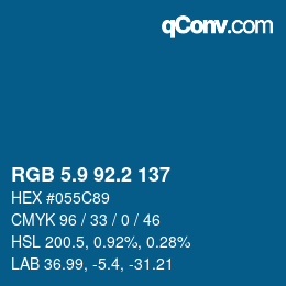 Color code: RGB 5.9 92.2 137 | qconv.com