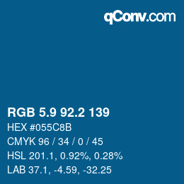 Color code: RGB 5.9 92.2 139 | qconv.com
