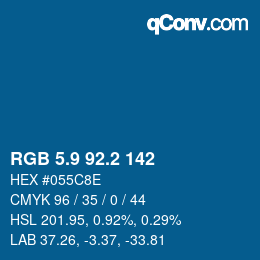 Color code: RGB 5.9 92.2 142 | qconv.com