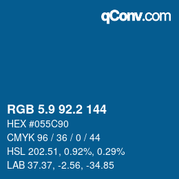 Color code: RGB 5.9 92.2 144 | qconv.com