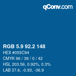 Color code: RGB 5.9 92.2 148 | qconv.com