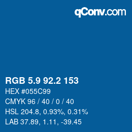 Color code: RGB 5.9 92.2 153 | qconv.com