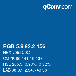 Color code: RGB 5.9 92.2 156 | qconv.com