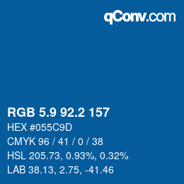 Color code: RGB 5.9 92.2 157 | qconv.com