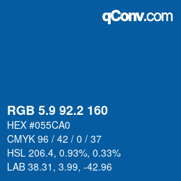 Color code: RGB 5.9 92.2 160 | qconv.com