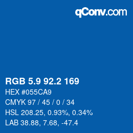 Color code: RGB 5.9 92.2 169 | qconv.com