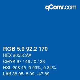 Color code: RGB 5.9 92.2 170 | qconv.com