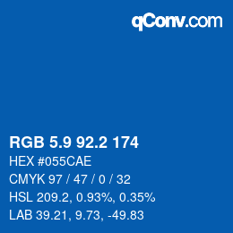 Color code: RGB 5.9 92.2 174 | qconv.com