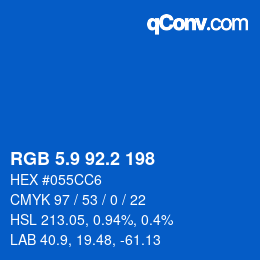 Color code: RGB 5.9 92.2 198 | qconv.com