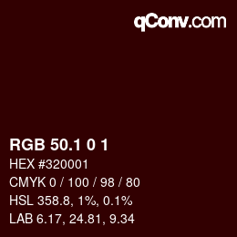 カラーコード: RGB 50.1 0 1 | qconv.com