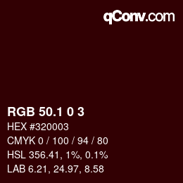 カラーコード: RGB 50.1 0 3 | qconv.com