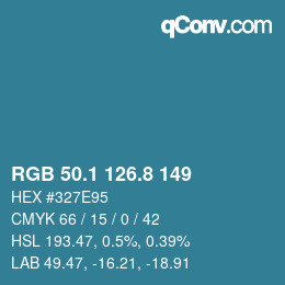 Farbcode: RGB 50.1 126.8 149 | qconv.com