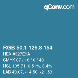 Color code: RGB 50.1 126.8 154 | qconv.com