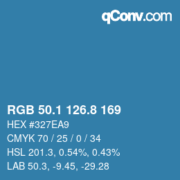 Color code: RGB 50.1 126.8 169 | qconv.com