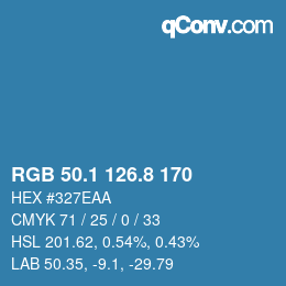 Color code: RGB 50.1 126.8 170 | qconv.com