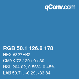 Color code: RGB 50.1 126.8 178 | qconv.com