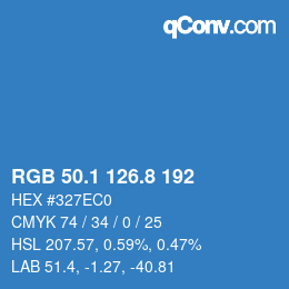 Color code: RGB 50.1 126.8 192 | qconv.com