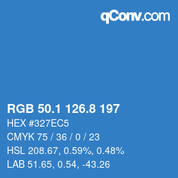 Color code: RGB 50.1 126.8 197 | qconv.com