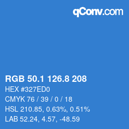 Color code: RGB 50.1 126.8 208 | qconv.com