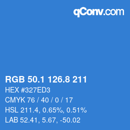 Color code: RGB 50.1 126.8 211 | qconv.com