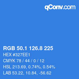 Color code: RGB 50.1 126.8 225 | qconv.com