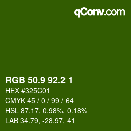 カラーコード: RGB 50.9 92.2 1 | qconv.com