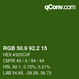カラーコード: RGB 50.9 92.2 15 | qconv.com